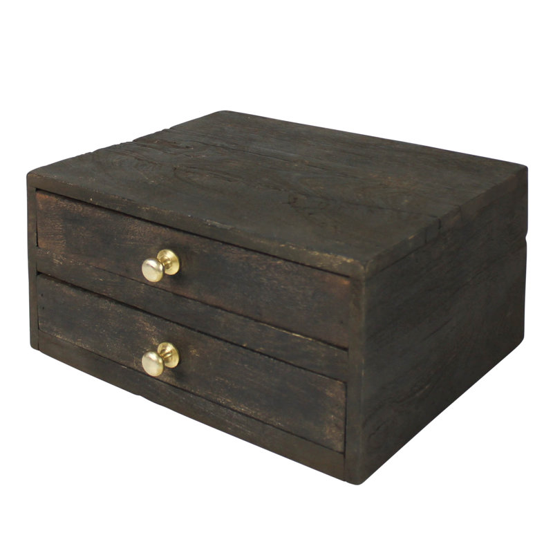 Commode de rangement 2 tiroirs Mijash