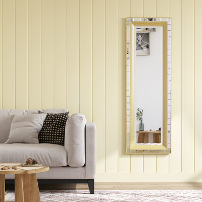 Wood Flat Wall Mirror