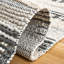 Tapis beige / gris en coton tissé à la main Babs-661502996