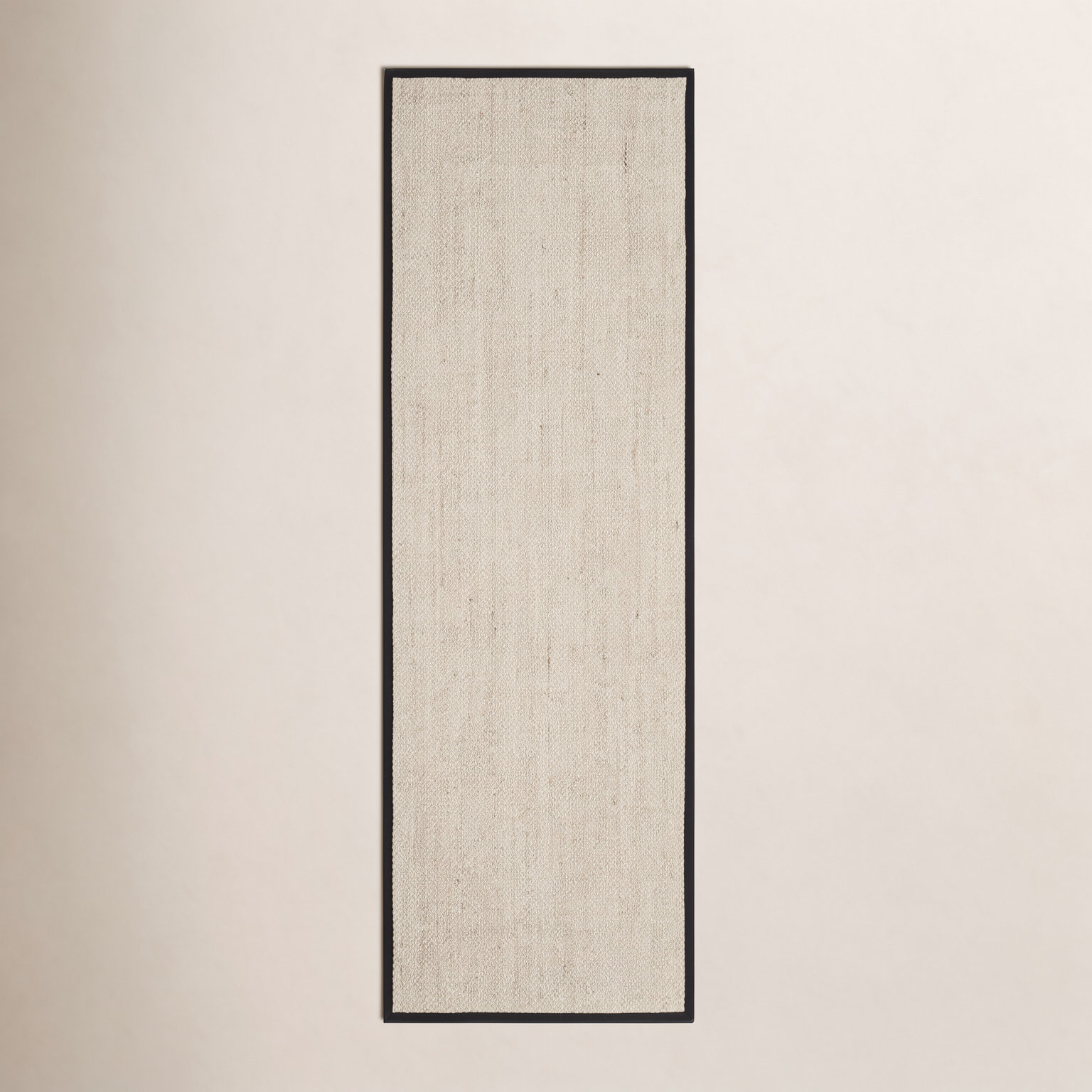 Torbin Marble Black Jute Rug, Runner 2'6" x 12'