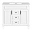 Meuble-lavabo de 36 po avec lavabo supérieur, armoire à miroir, armoire de rangement moderne avec 2 portes à fermeture douce et 2 tiroirs, meuble-lavabo simple-118004216