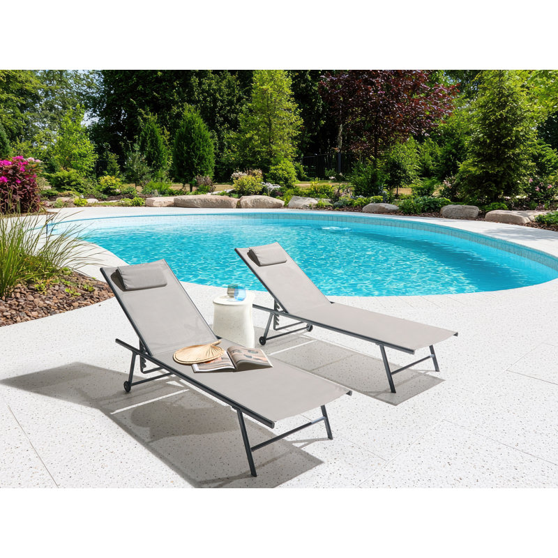 149cm Long Double Chaise, Grey, Light Grey