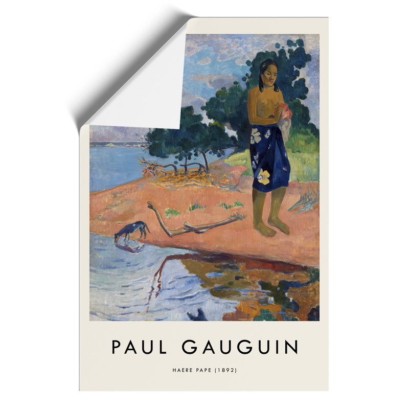 Haere Pape by Paul Gauguin - No Frame Painting, 59cm H x 42cm W x 0.1cm D