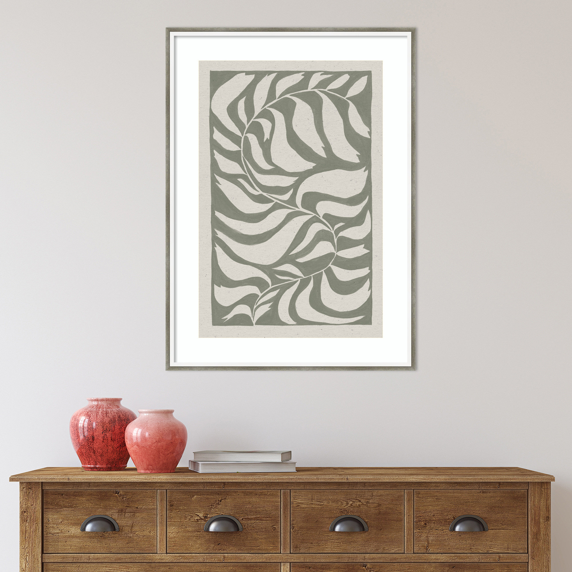 Winding Vine by Moira Hershey, Gray, 17" H x 13" W x 2" D