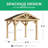 10 pi. L 10 pi. D Pavillon de jardin en bois massif