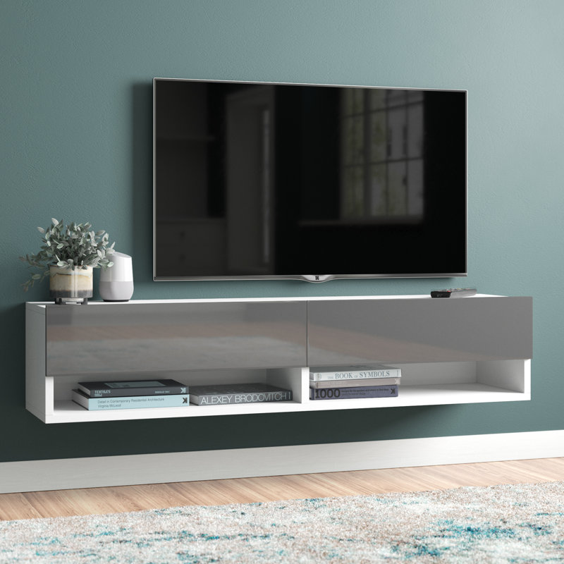 McGray Floating TV Stand for TVs up to 60", Oak, 30cmH x 100cmL x 31cmW
