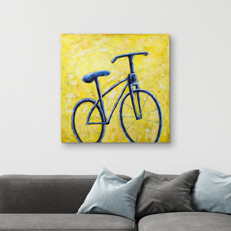 bike abstract - 32"x32" art on canvas