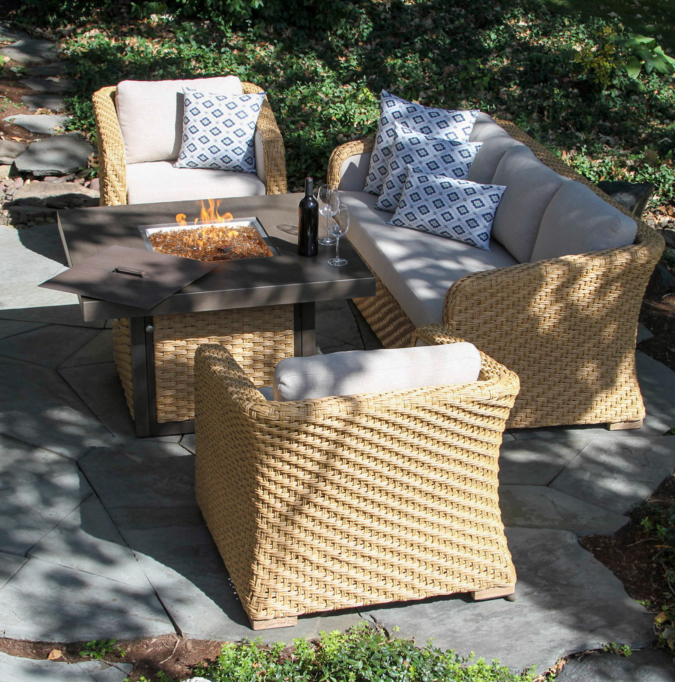 Square Fire Pit Table
