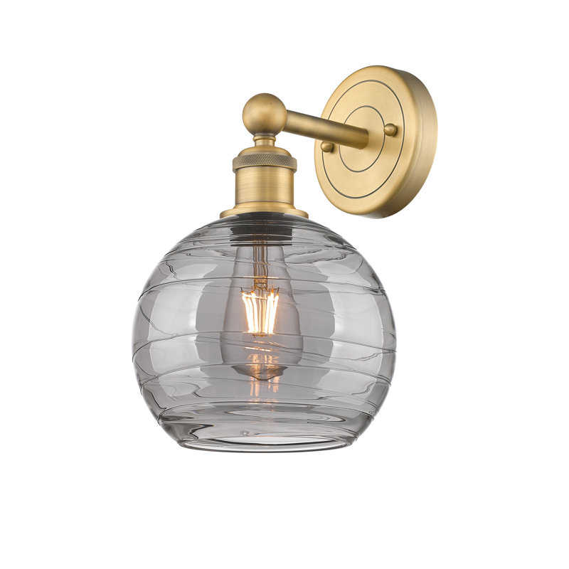 Plafonnier semi-encastré 1 lumière 8SM, Laiton brossé