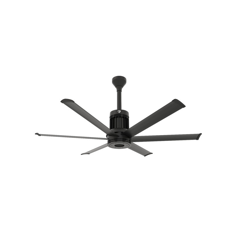 I6 Smart Downrod Ceiling Fan, Black, 96 inches