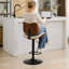 Tabourets de bar Bentwood Fauteuil de bar pivotant à 360 ° en cuir Mid-Century-1227701252