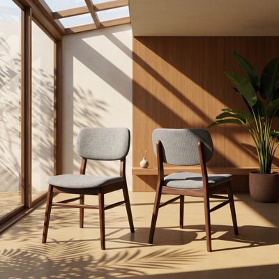 Christopher Knight Home 18.75" W x 21.25" D x 31.2" H Rubberwood Set of 2 Upholstered Dining Chairs