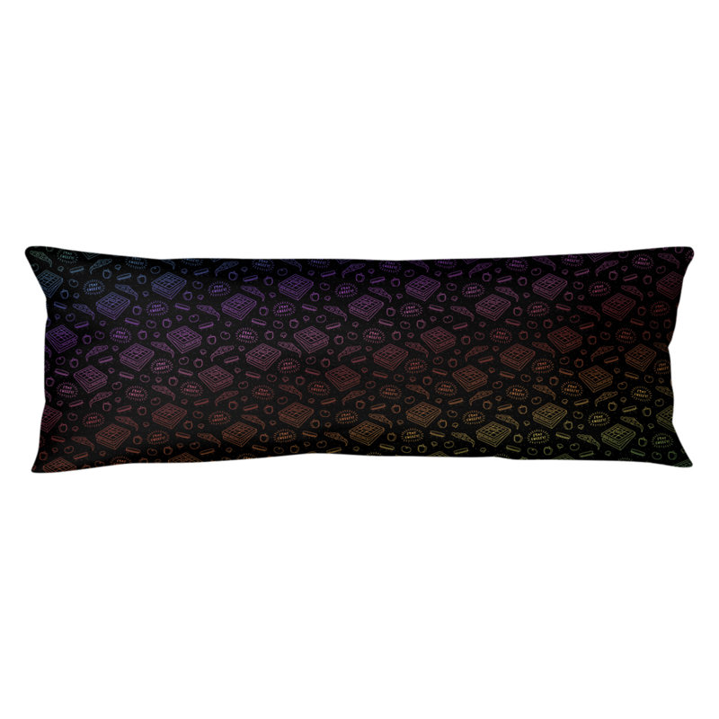 Valerton Polyester Pillow, Black/Red/Yellow, Valerton