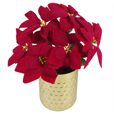40cm Artificial Flowering Plant in Planter