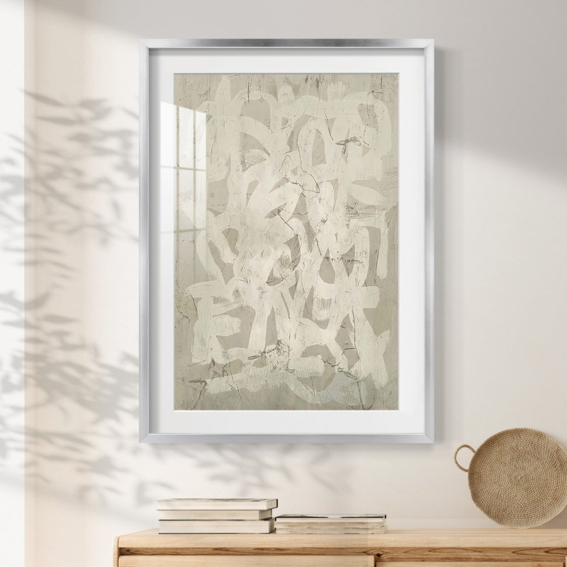 Impasto Artifact I - impression encadrée, Argent argent, H 25,5 po x l 17,5 po