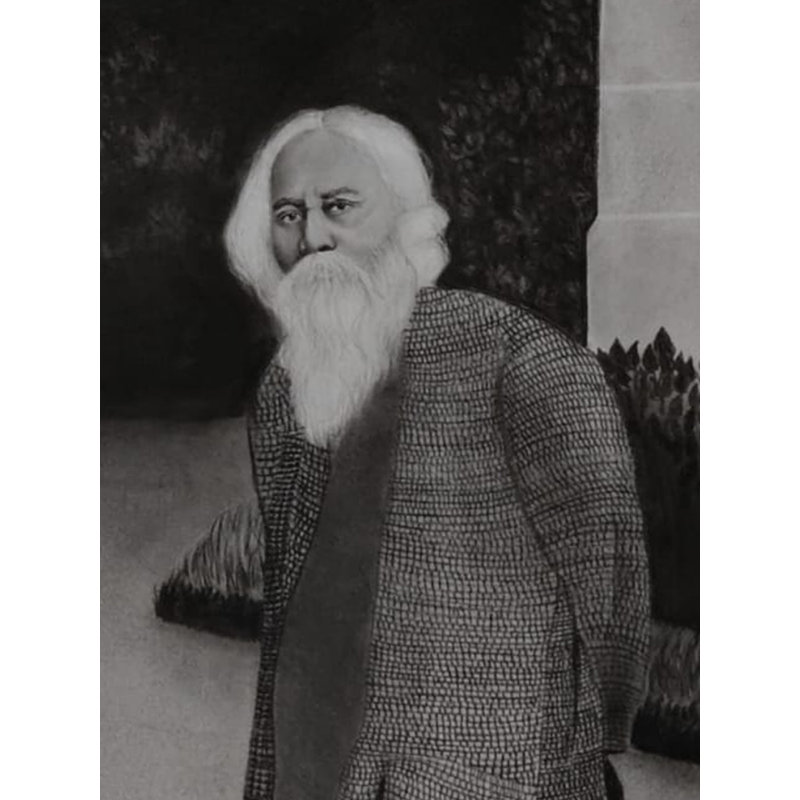 Rabindranath Tagore | Charcoal & Graphite | By Nidhi