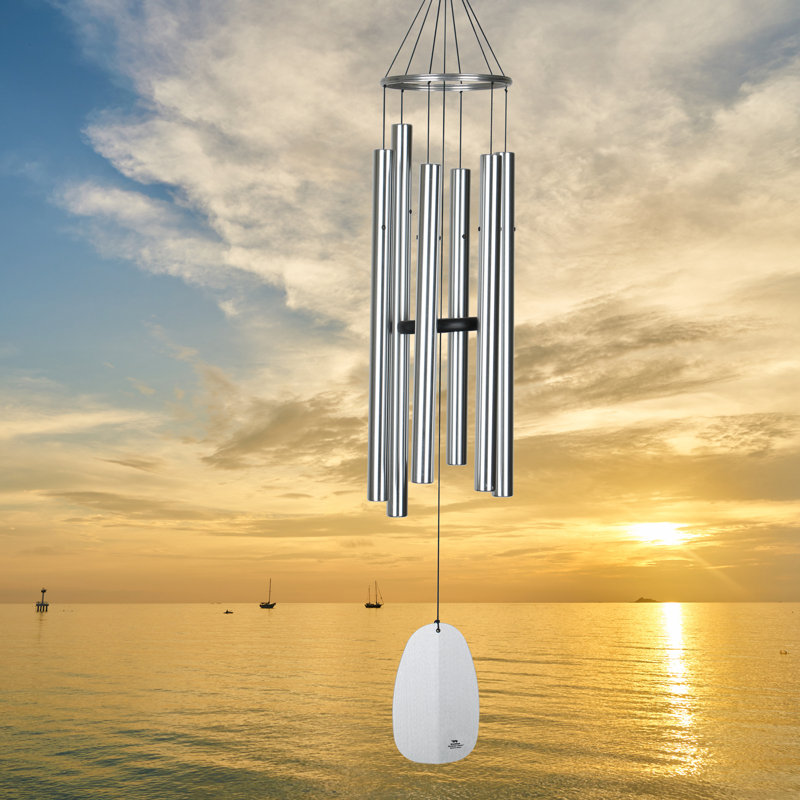 Carillon Bells of Paradise ™, H 23,75 po x l 3,25 po x P 9,25 po, Argenté / blanc