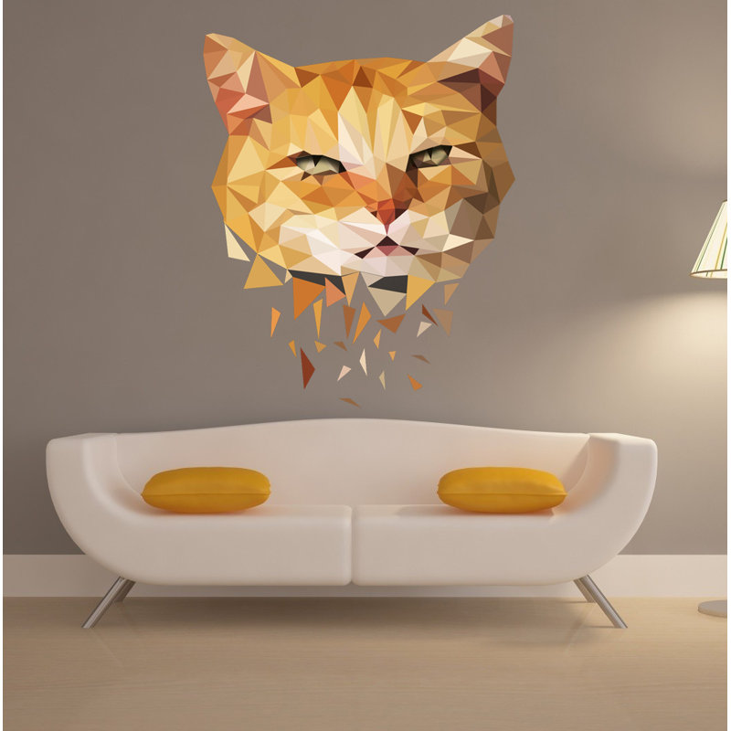 Adhésif décoratif polygonale pour chat, H 10 po x l 13 po