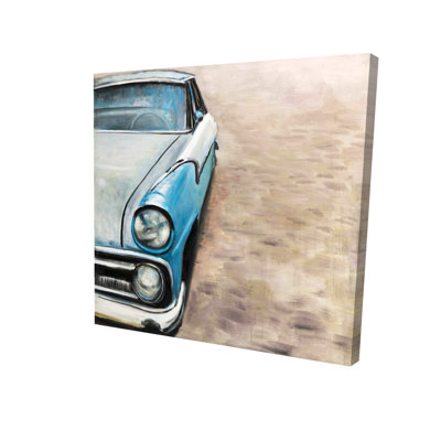 « old classic voiture », reproduction de peinture à l’huile sur toile tendue