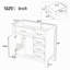 Meuble-lavabo 36 po sans lavabo, base d'armoire seulement, armoire de salle de bain avec tiroirs, structure solide et panneau de fibres à densité moyenne-2009039122