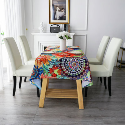 Nappe Dakota Fields, conception originale, dessin à la main, impression sur toile, nappe de microfibre décorative résistante à l'eau et imperméable 8