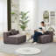 Canapé modulaire en chenille avec coussins