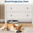 Modern 5-Drawer Bedroom Dresser, Wooden Chest of Drawers Storage Organizer with Handles for Living Room, Office, Entryway, White-907277783