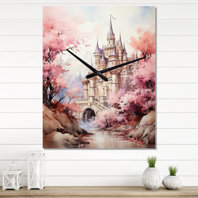 Horloge murale moderne Castles Pastel Dreams II - Cityscapes