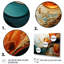 «Orange and Emerald Marble Lava IV», peinture abstraite, 5 pièces-714770142