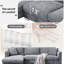 Canapé modulaire en L chenille de 96 po Modern Sectionals