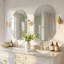Miroir de salle de bain ovale biseauté sans cadre-489655381