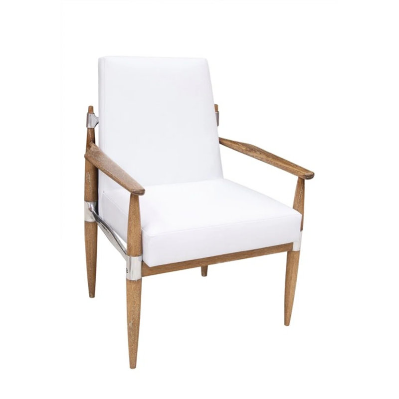Scout Leather Arm Chair, Driftwood/Natural Light