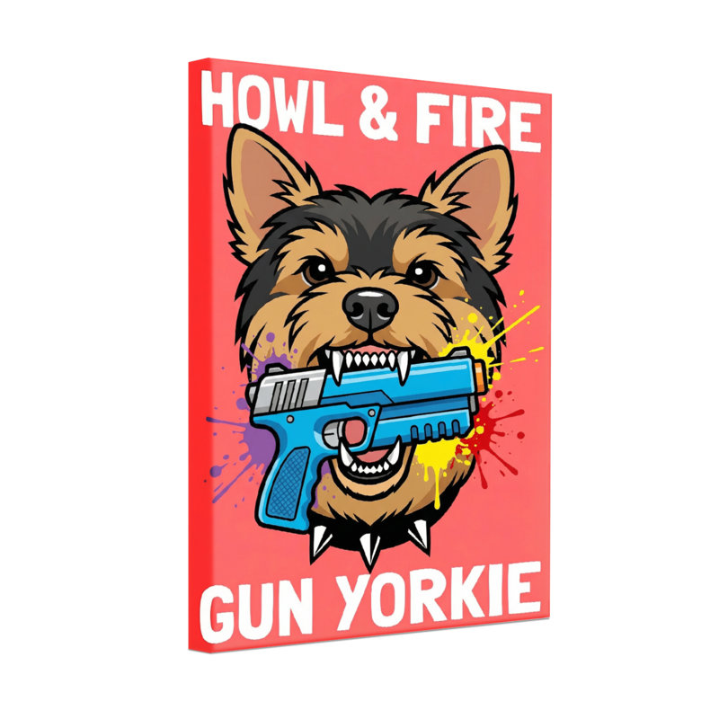 Illustration de chien Yorkie, H 30 po x l 20 po