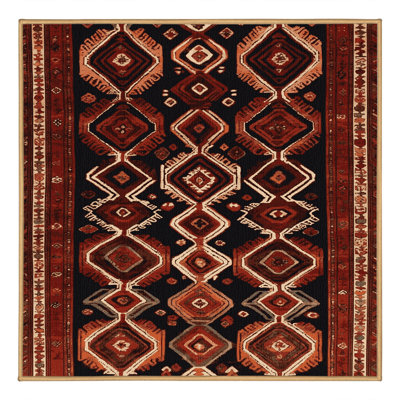 Machine Washable Turkish Brown Area Rug