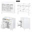 Meuble-lavabo moderne 36 po avec lavabo en céramique et armoire en bois massif blanc avec poignées dorées 3 tiroirs et 2 portes à fermeture en douceur