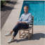 wooden colour  Armless Outdoor Chairs – HDPE Material   set of 2-957788176