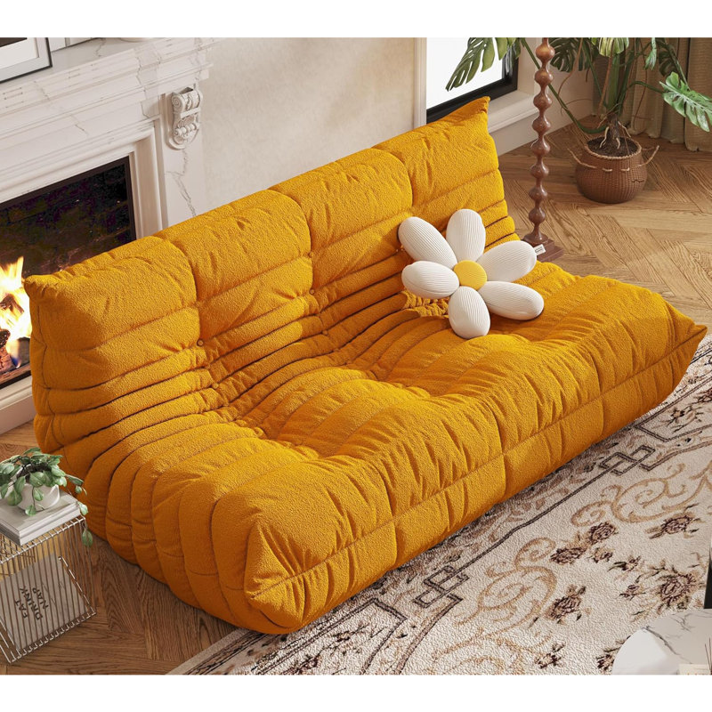 65'' W Bean Bag Chair, Lazy Floor Sofa Couch, Large Bean Bag Chair For Adults, Bean Bag Chairs For Teens With High-Resilience Foam, Non-Slip Base Floor Lounge Sofa, Living Room