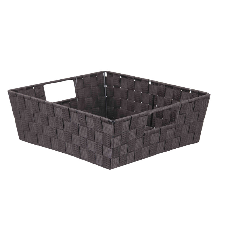 Bac en tissu, H 4,37 po x l 11,75 po x P 6,75 po, Ivoire