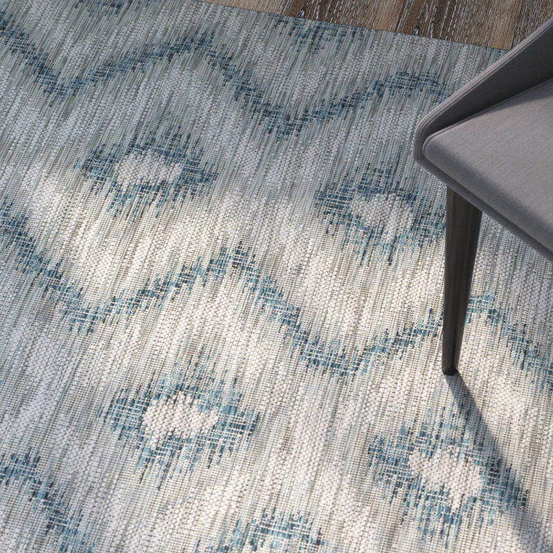 Nanticoke Rectangle Geometric Hand Woven Indoor / Outdoor Area Rug, Rectangle 79 x 152 cm
