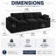 Canapé modulaire à assise profonde, canapé en mousse haute résilience avec revêtement en tissu éponge moelleux, coussins de dossier amovibles, livré compressé en boîte, canapé moderne et bas pour salon-630282845-630282847
