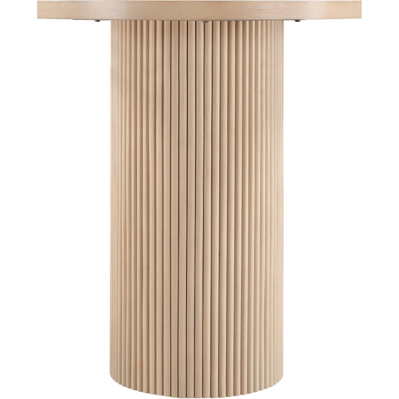 Belinda Oak Veneer And Solid Wood Bar Height Table, Natural, 42"