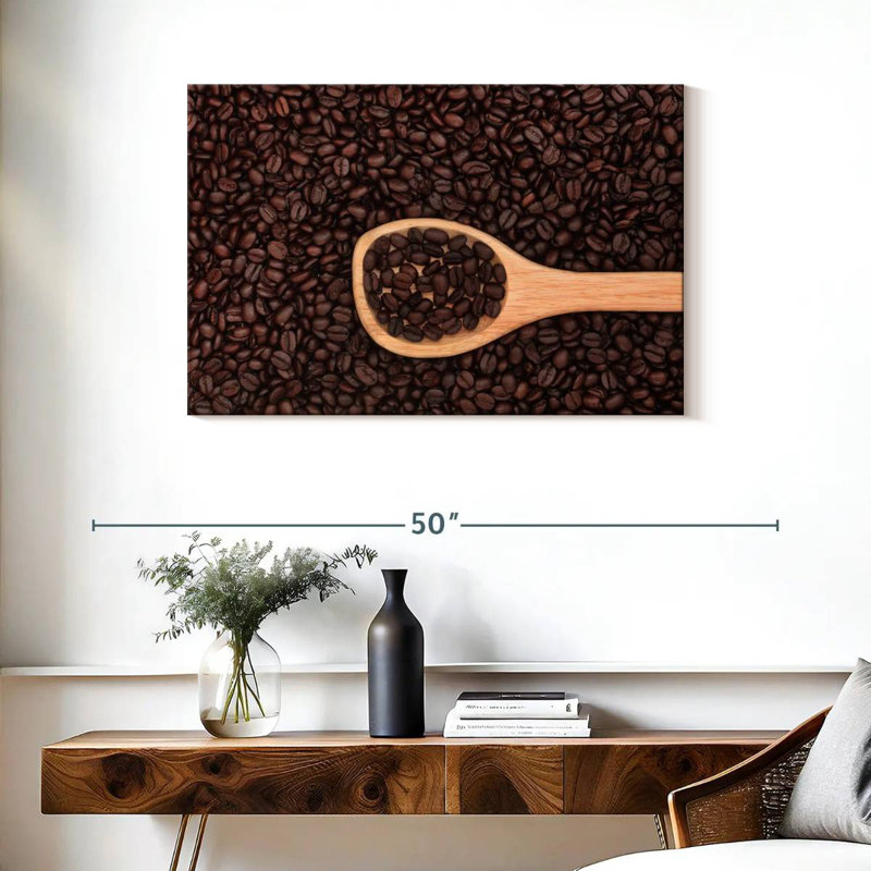 Grains de café Yarlin sur cuillère, H 24 po x l 36 po