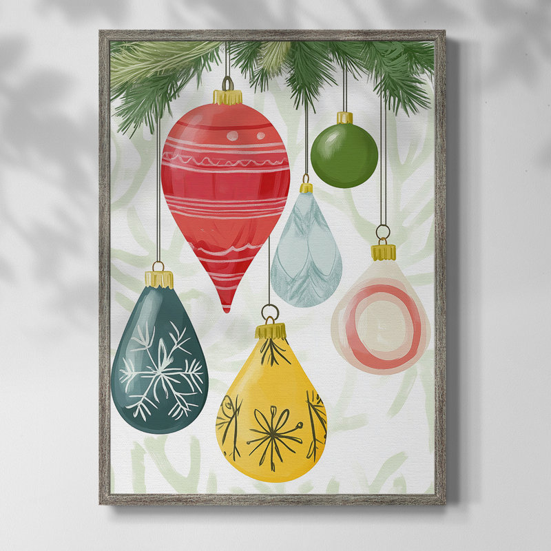 «Christmas Holiday Art CVI», reproduction encadrée - bois massif, H 30 po x l 24 po