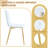 5 - Piece Modern Glam Dining Set With 35" Round Tawny Ripple Glass Table And 4 White Textured Fabric Chairs, Gold Tulip Pedestal Base