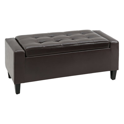 Faux Leather Upholstered Storage Bench