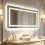 Ashawnti LED Illuminated Bathroom Mirror with Fog-Free Touch Sensor-1938366087