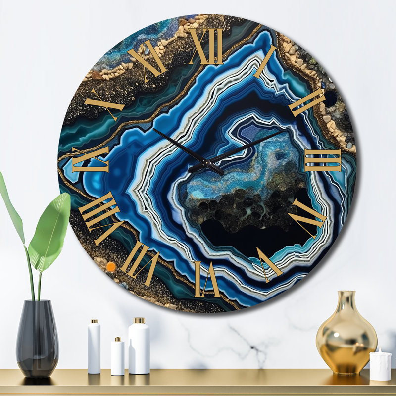 Horloge murale sarcelle, Grand