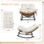 Fauteuil à bascule d'extérieur avec coussin