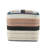 Argueta Outdoor-Safe Durable Performance Colorblock Striped Ottoman Pouf