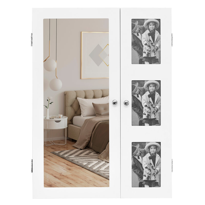 Armoire à bijoux murale avec miroir Akemy